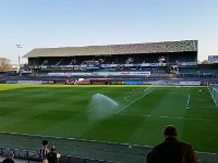 KingRichardIIIandFootball033  I like this stand. Only the floodlights are looking embarrassing. The match ended in 1-1. Akinfenwa, a big player of AFC Wimbledon, played the whole match. He is big, he looks not really thin, but he can do some nice football things. He is impressive.
