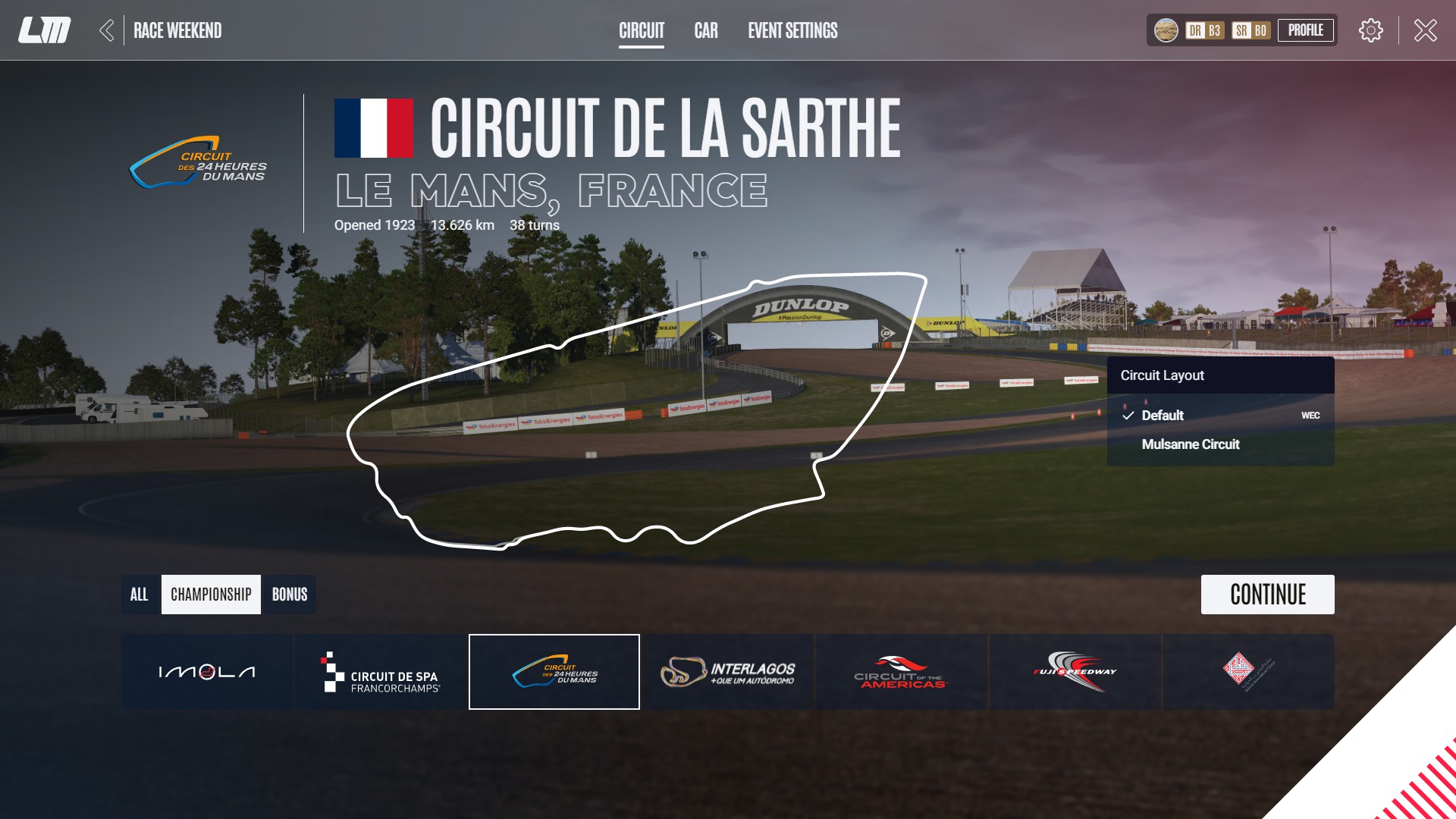 Track: Circuit des 24 Heures du Mans 24 Heures du Mans