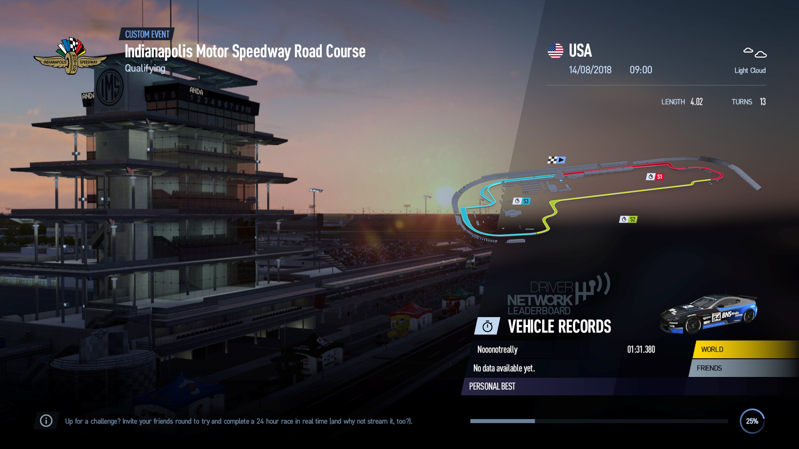 Track: Indianapolis Motor Speedway Road Course