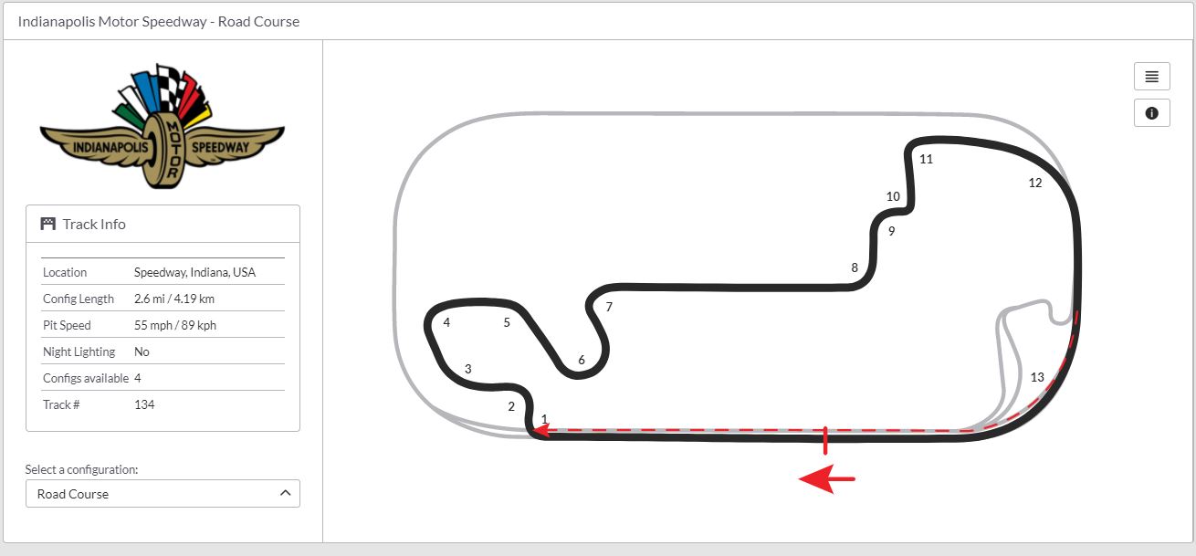 Track: Indianapolis Motor Speedway Road Course