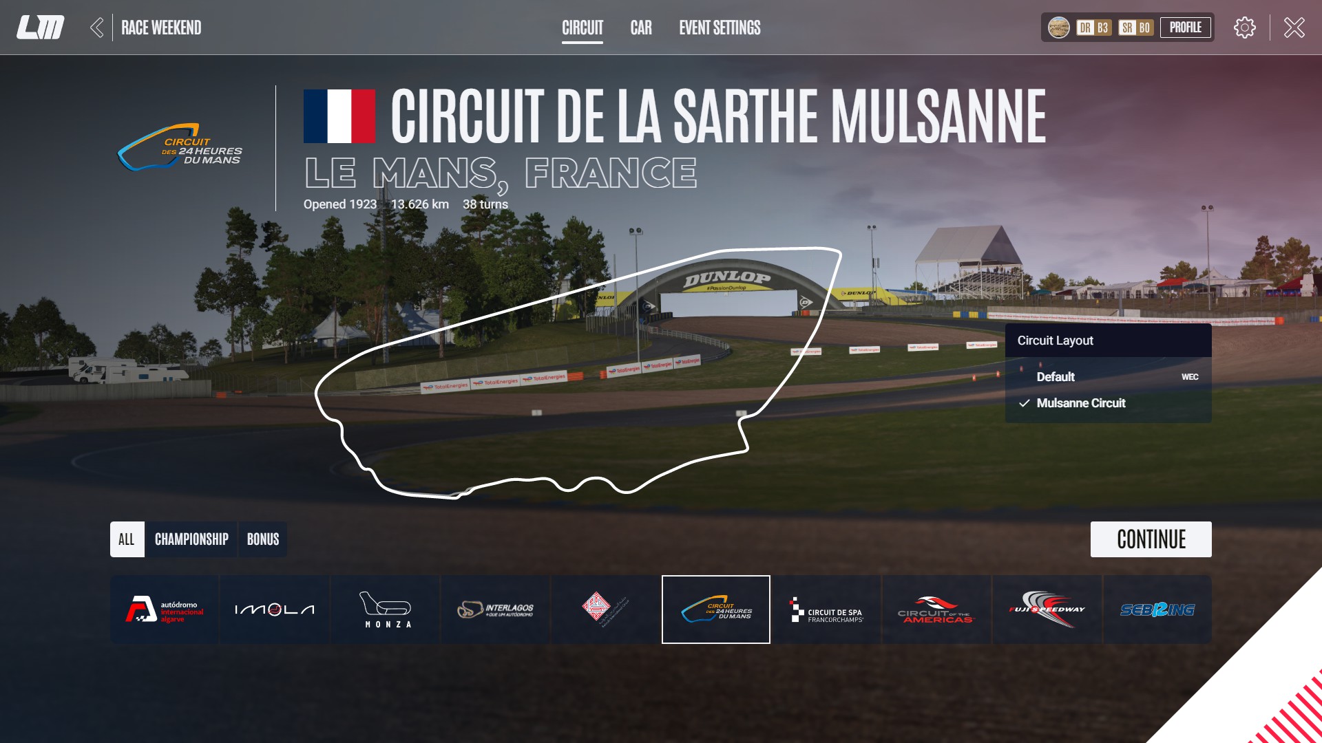 Track: Le Mans 24  Historic